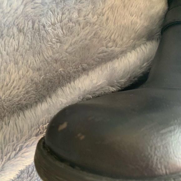 Steve Madden Gold Buckle Knee High Black Boots - Picture 4 of 7